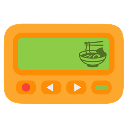 Pager and Steaming bowl