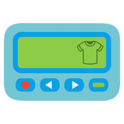 Pager and T-shirt
