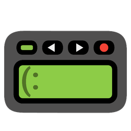 Pager and Upside-down face