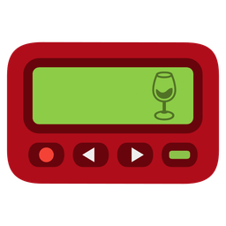 Pager and Wine glass