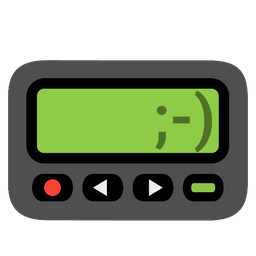 Pager and Winking face