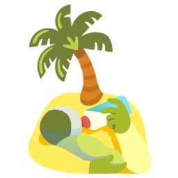 palm tree and baby bottle
