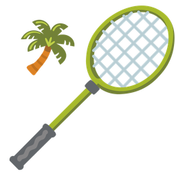 palm tree and badminton