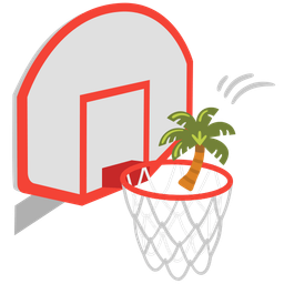 palm tree and basketball