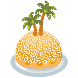 palm tree and birthday cake