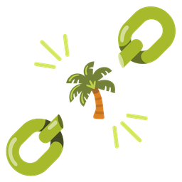 palm tree and chains