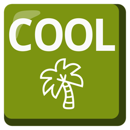 palm tree and COOL button
