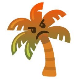 palm tree and enraged face