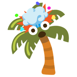 palm tree and exploding head