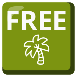 palm tree and FREE button