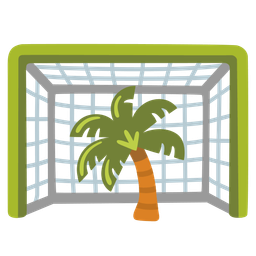 palm tree and goal net