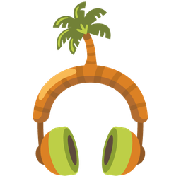 palm tree and headphone