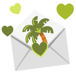 palm tree and love letter