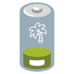 palm tree and low battery