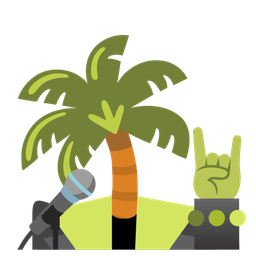 palm tree and microphone
