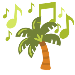 palm tree and musical notes