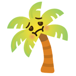 palm tree and nauseated face