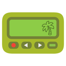 palm tree and pager