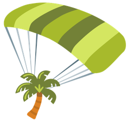 palm tree and parachute