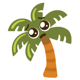 palm tree and pleading face