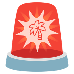 palm tree and police car light