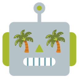 palm tree and robot