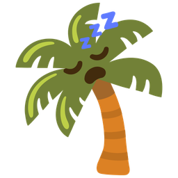 palm tree and sleeping face