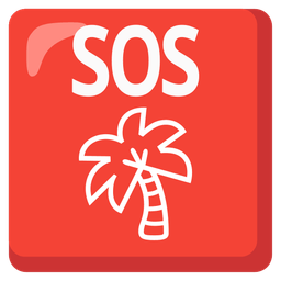 palm tree and SOS button