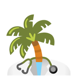 palm tree and stethoscope