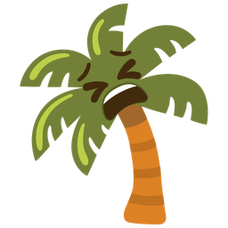 palm tree and tired face