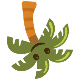 Palm tree and Upside-down face