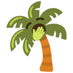 palm tree and yawning face