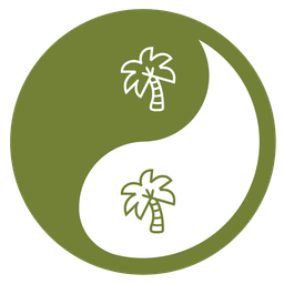 palm tree and yin yang