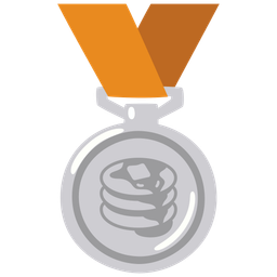 pancakes and 2nd place medal