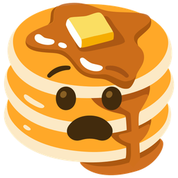 pancakes and anguished face