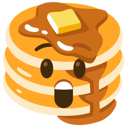 pancakes and astonished face