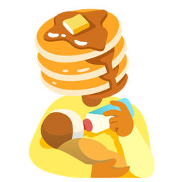 pancakes and baby bottle