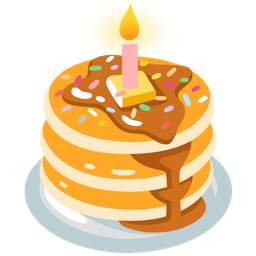 pancakes and birthday cake