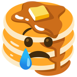 pancakes and crying face