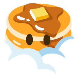 pancakes and face in clouds