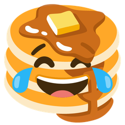 Pancakes and Face with tears of joy