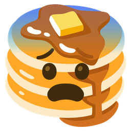 pancakes and fearful face