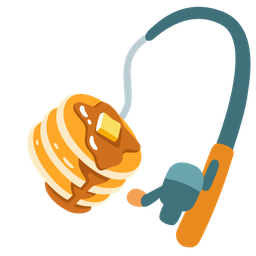pancakes and fishing pole