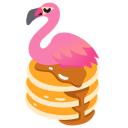 pancakes and flamingo