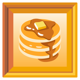 pancakes and framed picture