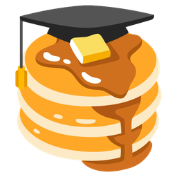 pancakes and graduation cap
