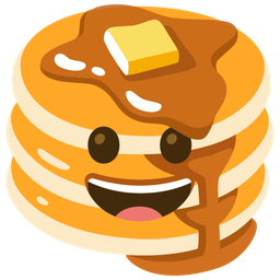 Pancakes and Grinning face