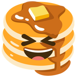 Pancakes and Grinning squinting face