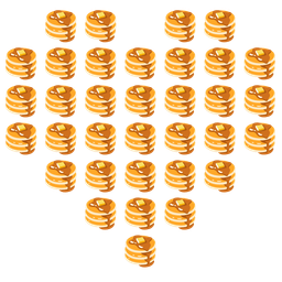 pancakes and heart suit