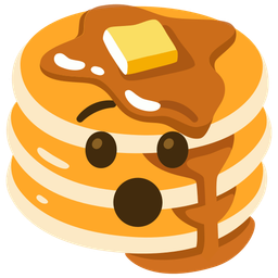 pancakes and hushed face